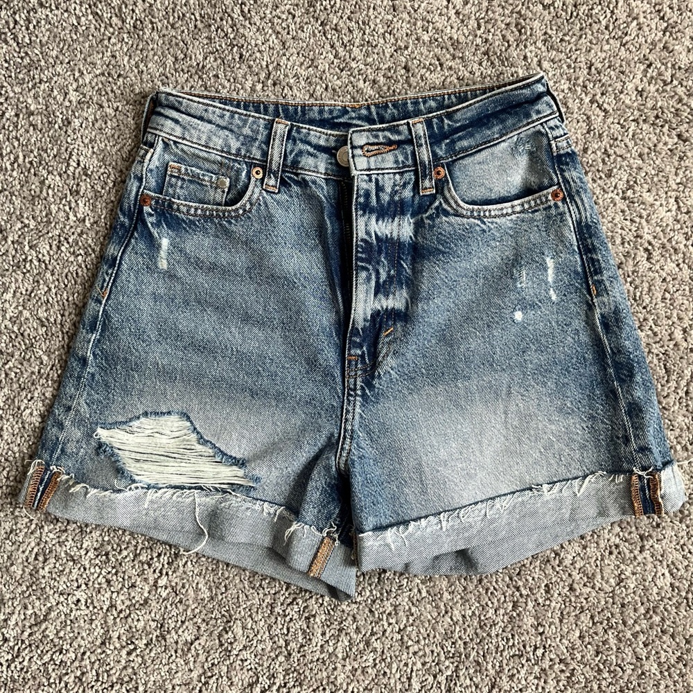 H&M High Waisted Denim Shorts